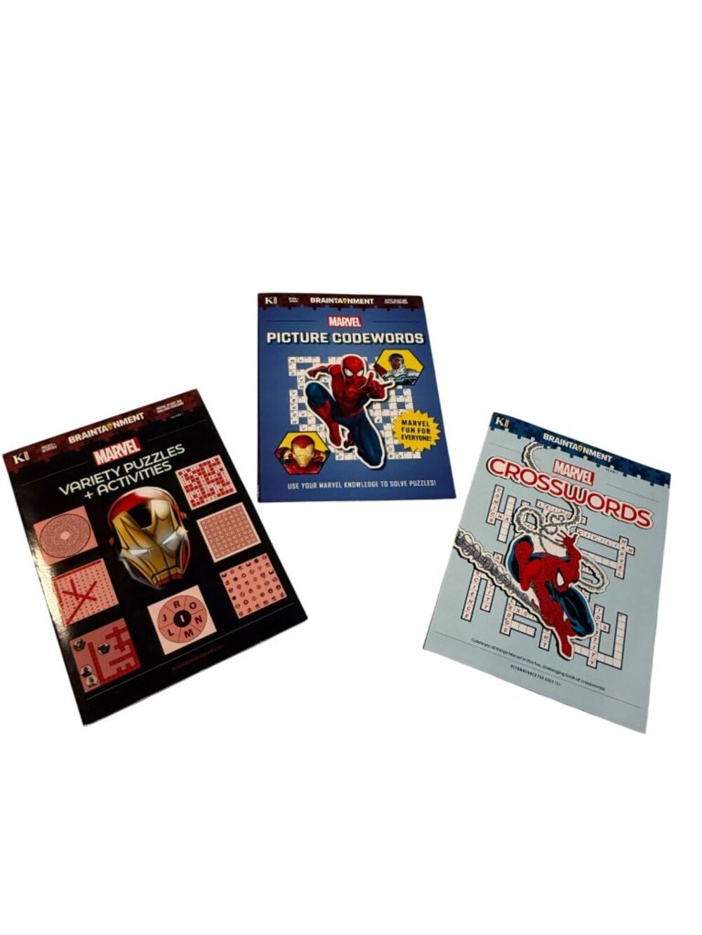 Marvel Puzzle Activity Books 3 Pack Crossword Word Search Codewords
